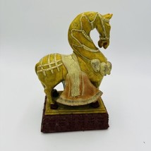 Chinese Horse Statute Sancai Style Tri Color War Vintage Tang Dynasty - $147.51