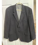 Stafford Blazer Sport Coat 2 Btn Suede Jacket Men&#39;s  Black Micro Polyest... - £22.08 GBP