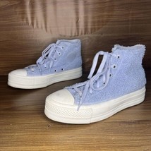 Converse Chuck Taylor All Star Platform High Cozy Sherpa Ghost baby blue 8 - $55.00