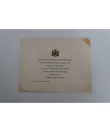 Vtg NY Governor Lehman Exec. Mansion Political Dinner Invitation Ephemer... - $14.99