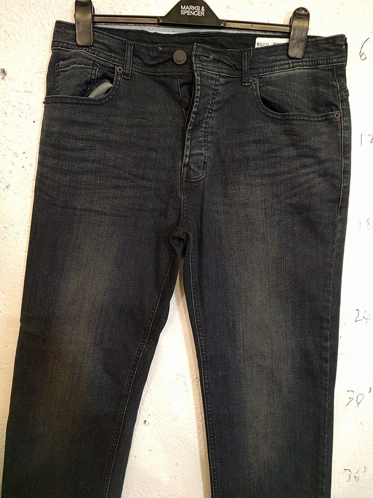 Primary image for Men Denim&co size w34/ L32 cotton blue jeans
