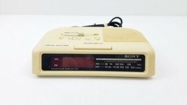 Sony Dream Machine AM/FM Radio/Alarm Clock Model ICF-C25 Cream Color Works Great - £14.20 GBP