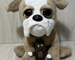 Brown Tan Boxer or Bull Dog Plush Puppy Dog Hershey&#39;s Collar chocolate c... - £11.60 GBP