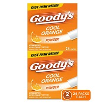 Goody&#39;s Extra Strength Headache Powder Cool Orange Flavor 24 Powder Sticks 2PK, - £20.51 GBP