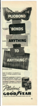 1959 Pliobond By Goodyear Vintage Print Ad Bonds Anything To Anything - $14.45