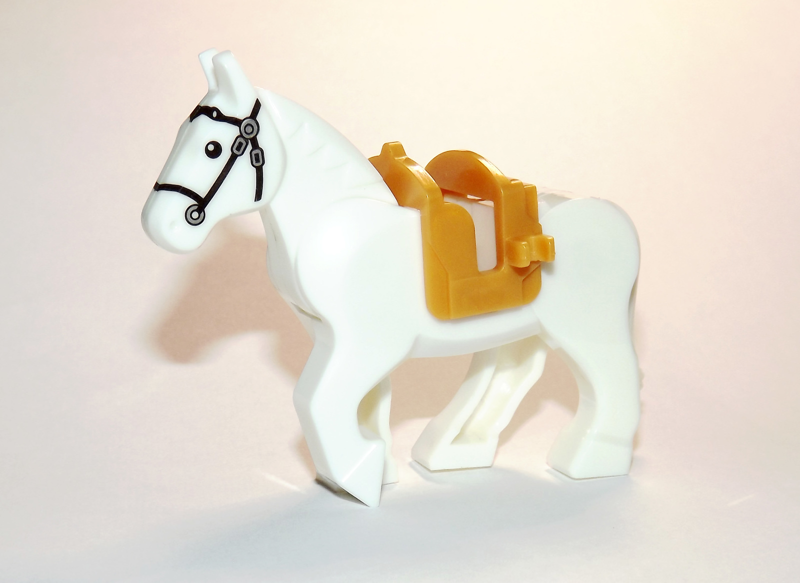 White Horse With Saddle Animal Custom Minifigures - $8.93
