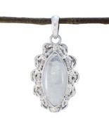 Rainbow Moonstone Jewelry Wedding Jewelry 925 Solid Silver Pendant Marqu... - $57.77 CAD