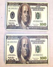 12 HUNDRED DOLLAR BILL MAGNET ADDRESS BOOK cards books name card note wa... - $17.75