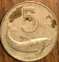 1951 Italy 5 Lire Coin - £1.21 GBP