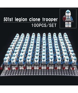 100Pcs Star Wars 501st Legion Clone Trooper Minifigures A... - $2,485.04 MXN