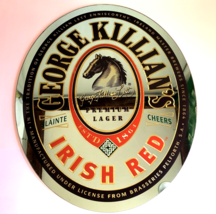 George Killians Irish Red Horse Head Mirror Oval 28x22 Frameless SheShed... - $28.01