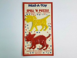 Vintage Mail-A-Toy SPELL &#39;N PUZZLE Learning Toy NIP NOS Sealed 1950&#39;s US... - $16.82