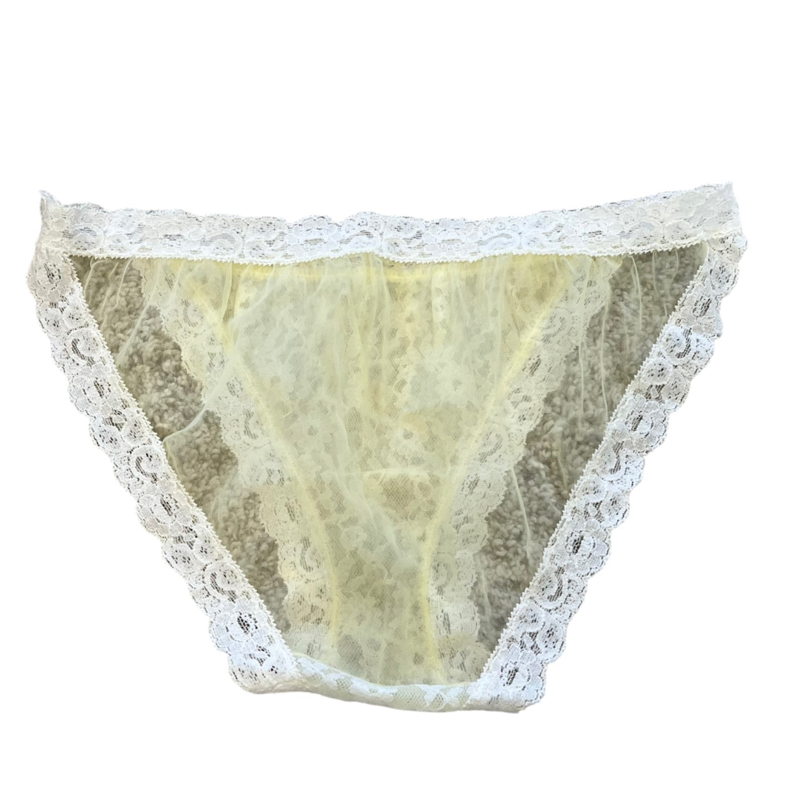 Vintage Kayser Lace Trim Sheer Nylon Panties Size 7 Made In USA Item image 2
