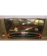 New Burago Gold Collection 1998 Chevrolet Corvette 1/18 Diecast Italy Ma... - $88.20
