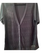 Talbots Cardigan Short Sleeve Button Down Navy Blue - Size X - $16.50