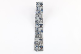 Vintage 50s 60s Rockabilly Distressed World Postage Stamps Square Neck Tie USA - £19.40 GBP