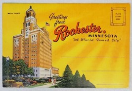 Greetings from Rochester Minnesota Fold Out Souvenir Postcard - Unposted - £15.41 GBP