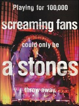 The Rolling Stones 1998 Tour ad 8 x 11 advertisement print - £3.34 GBP
