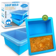 Extra-Large Silicone Freezing Tray With Lid, 1-Cup Freezer Tray For Soup, Silico - £25.57 GBP