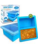 Extra-Large Silicone Freezing Tray With Lid, 1-Cup Freezer Tray For Soup... - £25.08 GBP