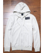 Armani Exchange $170 A|X Men&#39;s Full Zip Cream Cotton Hooded Jacket Hoodie S - $65.99