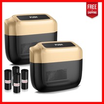 Compact 2-Pack Car Trash Can with Lid - Waterproof and Odor Seal Design - $28.12