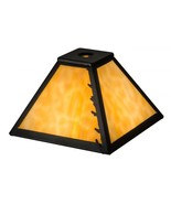 Meyda Tiffany 8&quot; Square Leafs Edge Leaves Replacement Lamp Shade - £85.49 GBP