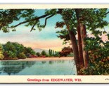 Generic Scenic Greetings Edgewater WI Dealer Sample UNP LInen Postcard M20 - $5.89