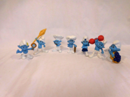 7 McDonalds 3 Inch PVC Smurf Figures All Different - £7.40 GBP