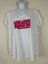 NWT Torrid Womens Plus Size 3 (3X) V-neck Classic T-shirt &quot;Rise&quot; Short Sleeve - £21.08 GBP