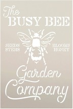 Busy Bee Garden Stencil - DIY Spring Farmhouse Kitchen Home Decor - Seeds, Stems - $27.71