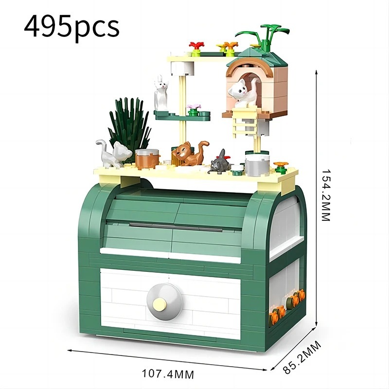 495pcs Cat House Box Building Blocks Gift Bricks Toys Gifts - $61.99