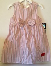 WISCONSIN Badgers Girl&#39;s Size 4T Sun Dress &amp; Bloomer Set - Embroidered W... - $19.94