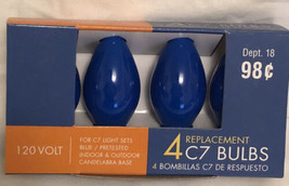 Christmas 4 Blue Replacement Bulbs  XM1 - £3.11 GBP