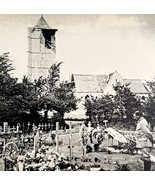 Paris France Cemetery At The Church Marne 1910s WW1 War Ruins Postcard P... - $455.58 MXN