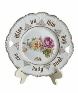 Vintage Bread Plate “Give Us This Day Our Daily Bread” Handled Bavaria C... - $374.25 MXN