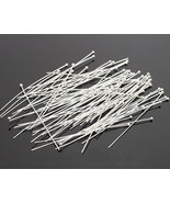 Head Pins Ball Head Pins Shiny Silver Head Pins 50mm 25 pieces Headpins  - $5.41 CAD