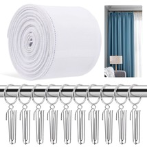 41Pcs Curtain Pleat Tape Set Including 5.5M 6 Yards White Pleater Tape With 30 P - £22.36 GBP