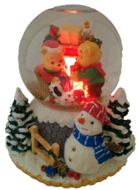 VTG San Francisco Music Box Company Snow Water Globe Christmas Holiday Teddys - $24.95