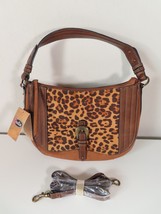 Justin Boots Women&#39;s Leather Purse Concealed Carry Brown Rodeo Western Leopard - $46.48