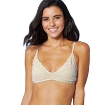 Xhilaration Juniors Crochet Bralette Bikini Top Swim Cream Small Adjustable - £14.29 GBP