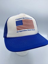 I Support Armed Forces Desert Storm Mesh Trucker Snapback Hat YA Headwear - £10.25 GBP