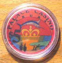 (1) $5. Palace Casino Chip - Palm Beach - Aruba - 1990 - Closed - £6.25 GBP