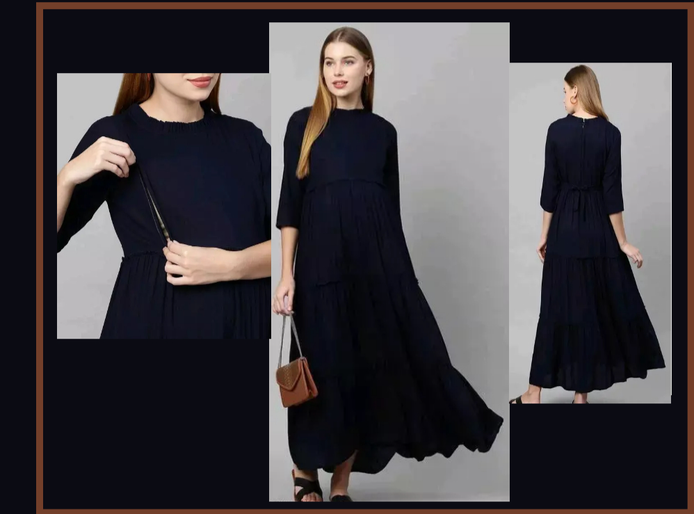Attractive Pregnant / Maternity Women Kurti Gown Suit Easy baby Feeding ... - $35.09