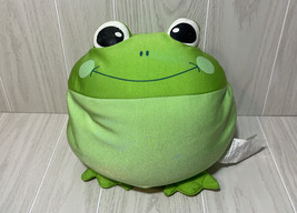 Idea nuova microbead frog pillow round Plush ball USED READ spandex - £15.63 GBP