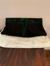 NWOB LAUREN MERKIN Black Suede Clutch - $78.21