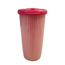 Tupperware Insulated Pink Travel Tumbler #3329A Dripless Sealed Straw Ho... - £10.94 GBP