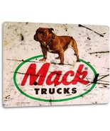 Mack Truck Retro Logo Semi Dealer Repair Shop Garage Wall Decor Metal Ti... - £9.44 GBP