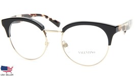 New Valentino Va 3015 5001 Light Gold /BLACK Eyeglasses 51-18-140 B47mm Italy - £154.11 GBP