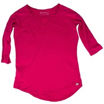 Eddie Bauer 3/4-Sleeve Scoop-Neck Top Key-Hole T-Shirt Sz. S - $332.16 MXN